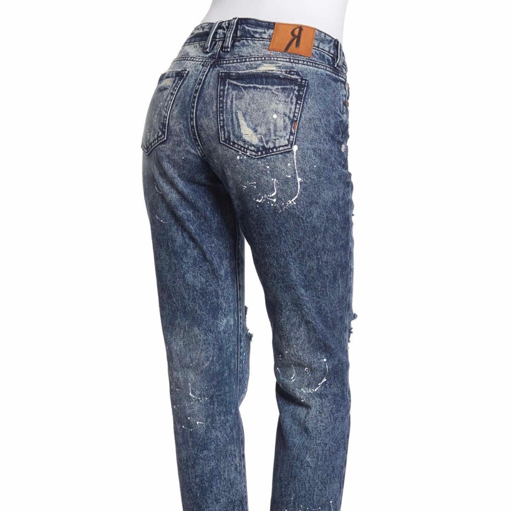 Rock Revival slouchy straight distressed jeans 25 - Picture 2 of 12